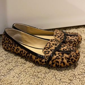 Authentic Kate Spade pony hair leopard flats